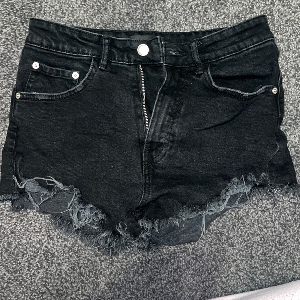 Black Jean Shorts